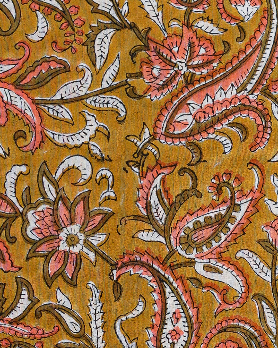 New Brown Sanganeri Jaal  Printed Cotton Suit With Chiffon Dupatta CFCOTCH17