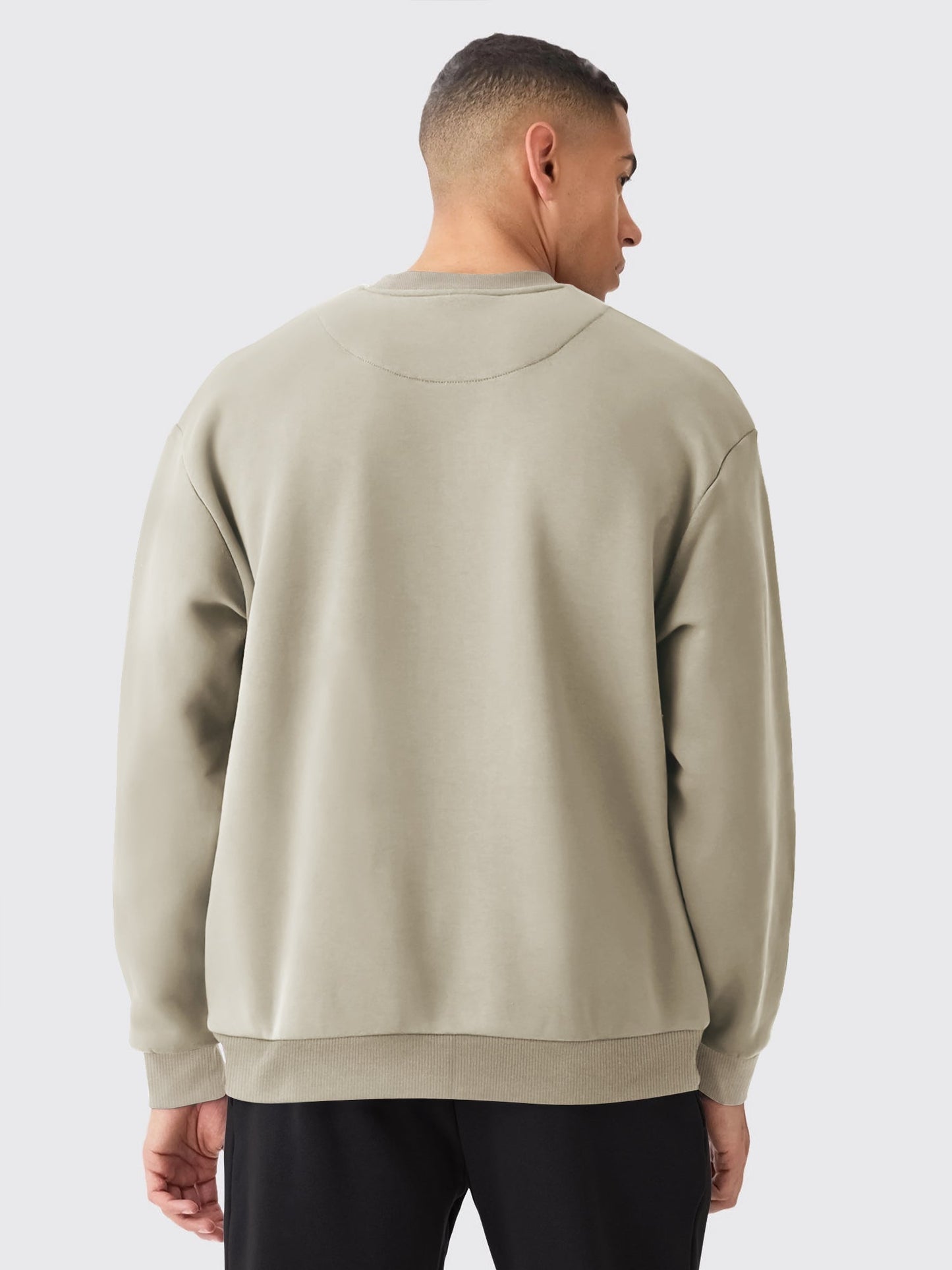 Cozy Cut Solid Biscuit Full Sleeve Sweatshirt