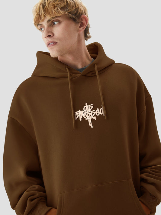 Disstressed Brown Full Sleeve Sweatshirt