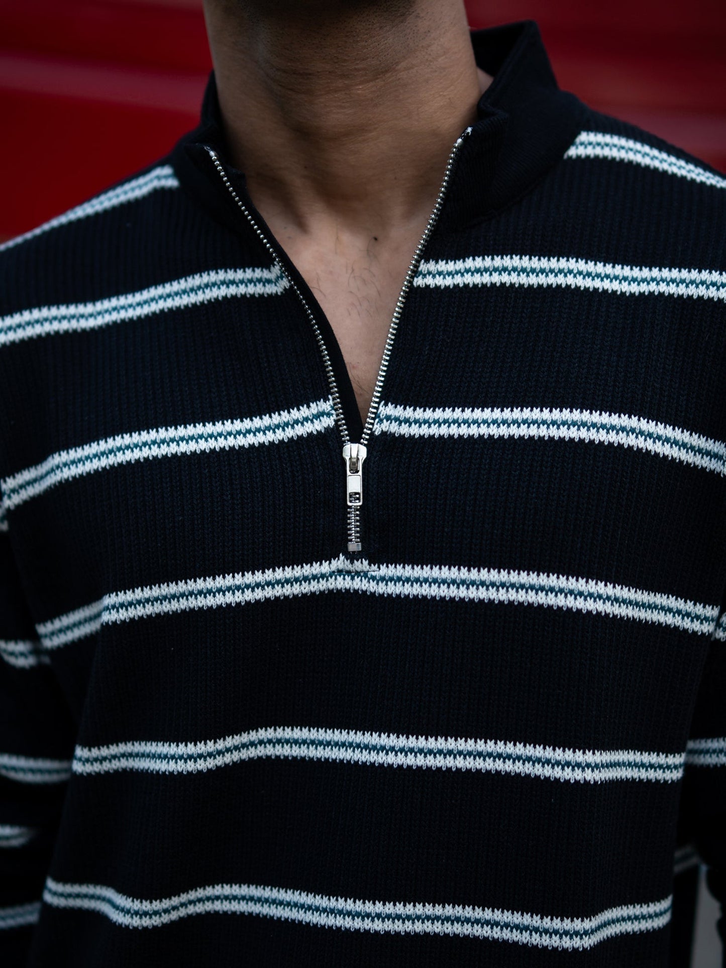 Sweater Knit Black Sweatshirt