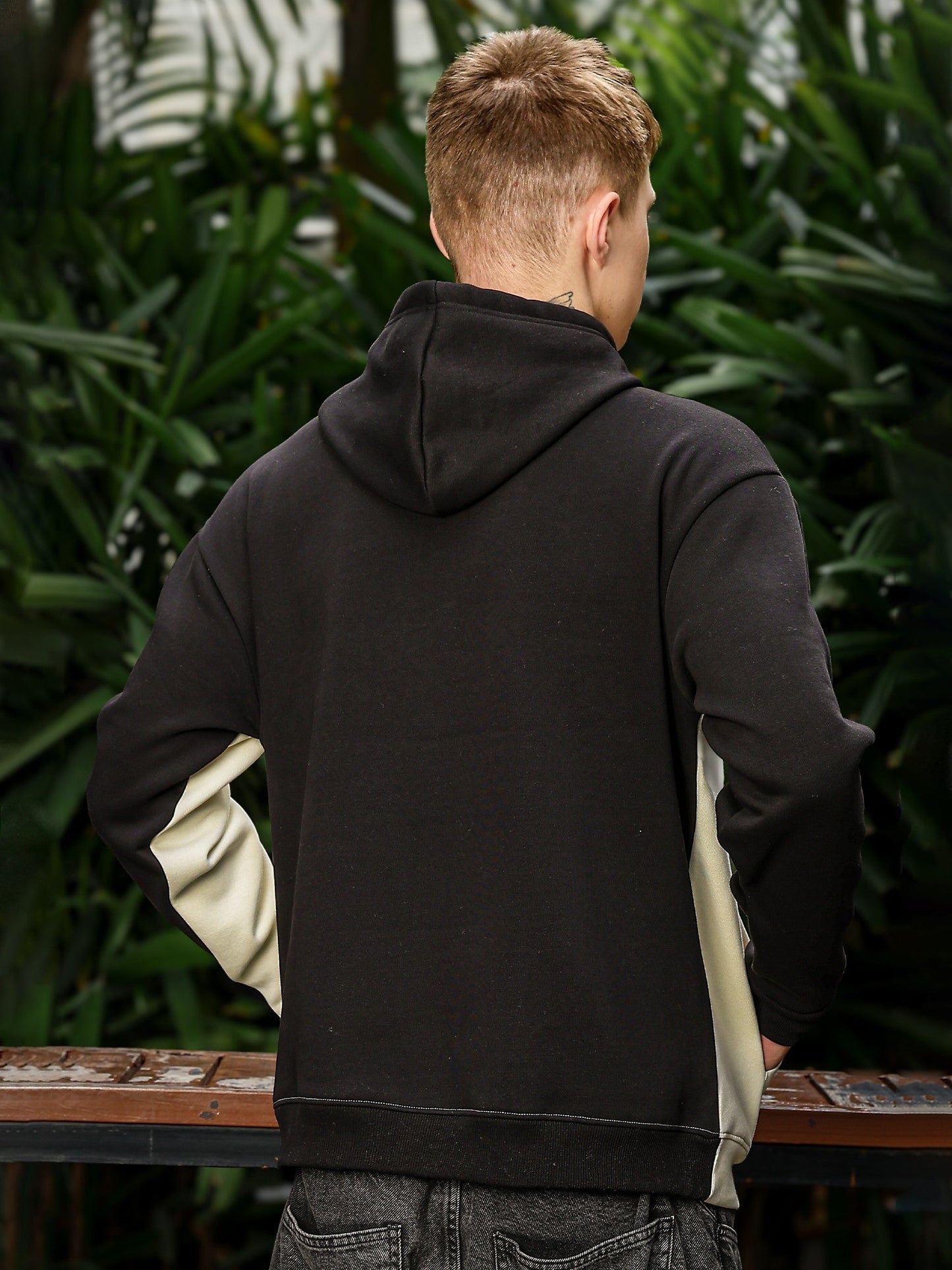 Cut and Sew Cream Sweatshirt