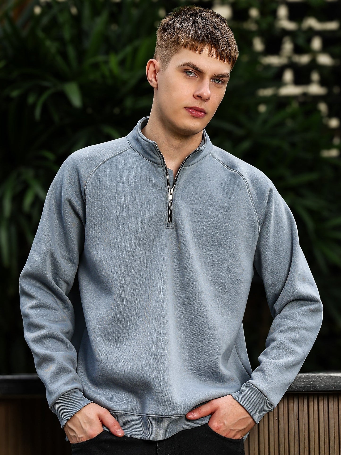 Solid Light Grey Sweatshirt