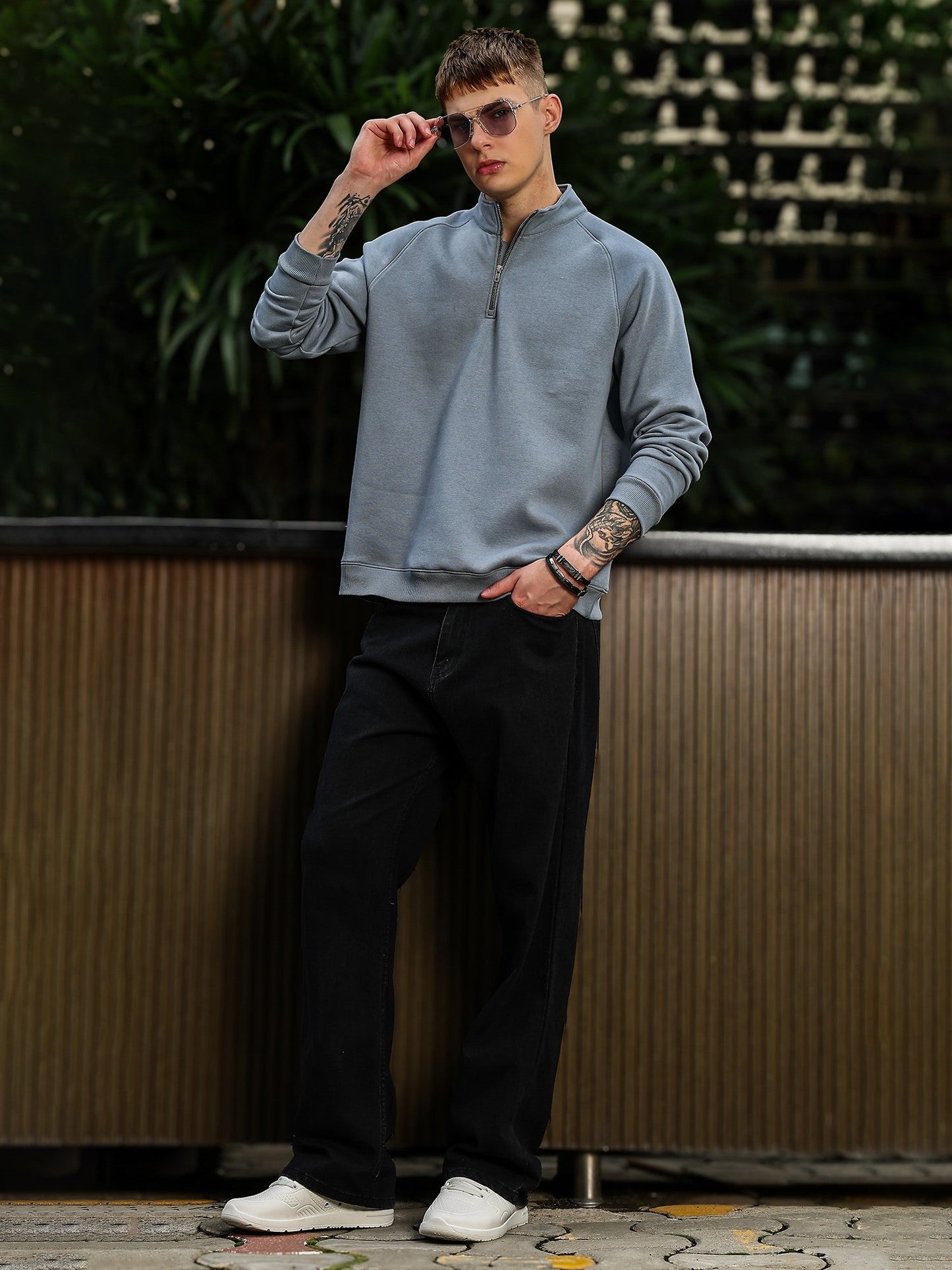 Solid Light Grey Sweatshirt