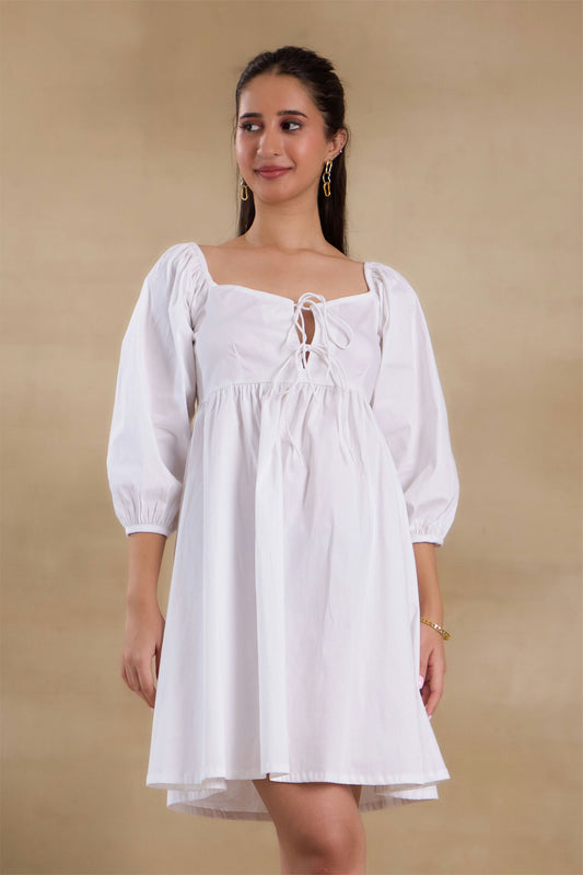 Nazaakat Essentials White Vacay Dress