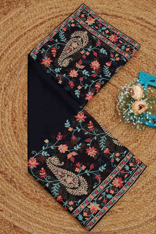 Black Net Embroidered Dupatta