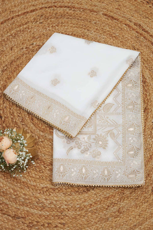 White_Silk_Blend_Floral_Print_Dupatta_Womens_Soch